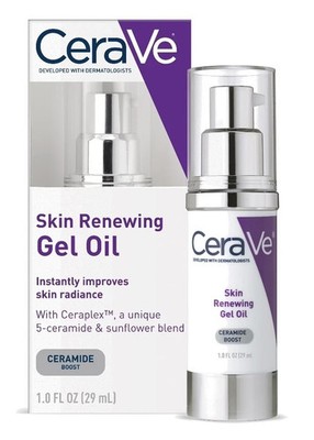 CeraVe Skin Renewing Gel Oil, Daily Hydrating Serum for Smooths Face  1.0 FL OZ
