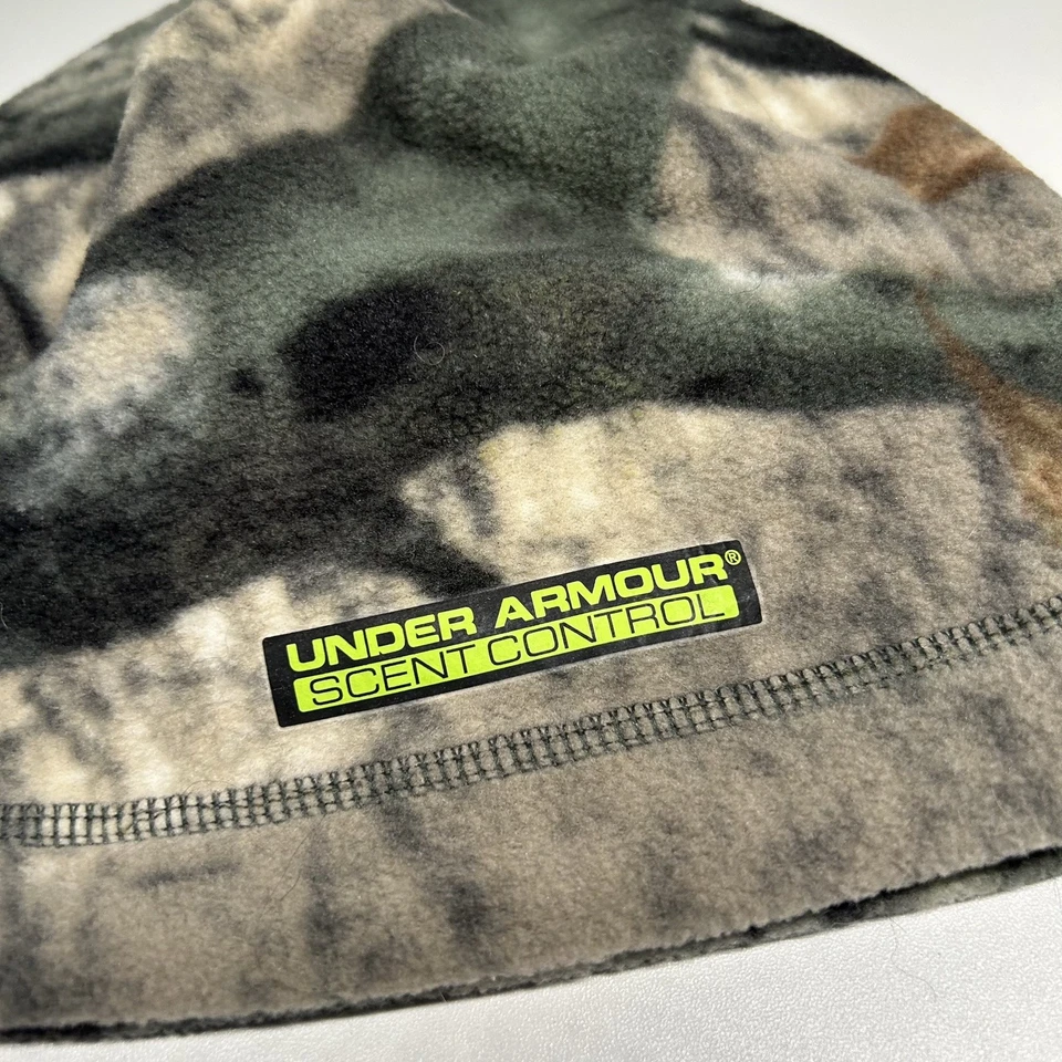 Under Armour Scent Control Coldgear Windproof Beanie Camo Hat Realtree YOUTH - Image 4 of 4