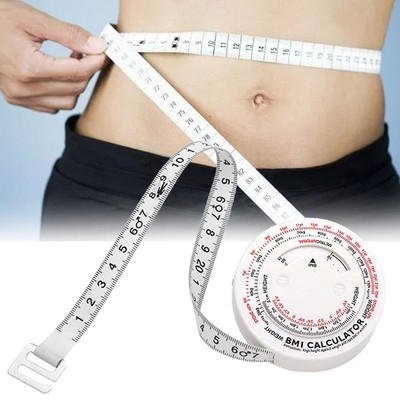 150 cm BMI Maßband für Body Mass Index einziehbar mit Verschlussfunktion
