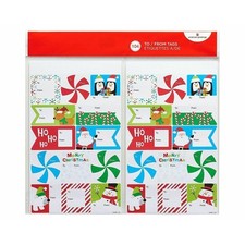 American Greetings Christmas Fun To and From Sticker Sheets, 8 Count 104 Total 