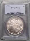 BU GEM 1879-s Silver MORGAN Dollar.  PCGS MS66.  #109 m