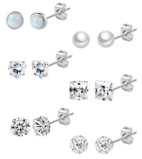 5MM Titanium Earrings for Women men,20G Titanium Stud Earrings for Sensitive Ear