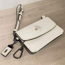 Coach Disney Mickey White Pouch 66146 Rare