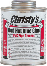 Red Hot Blue Glue PVC Cement - Medium Body, Very Fast Set, Low-Voc, 1 Pint 16 F