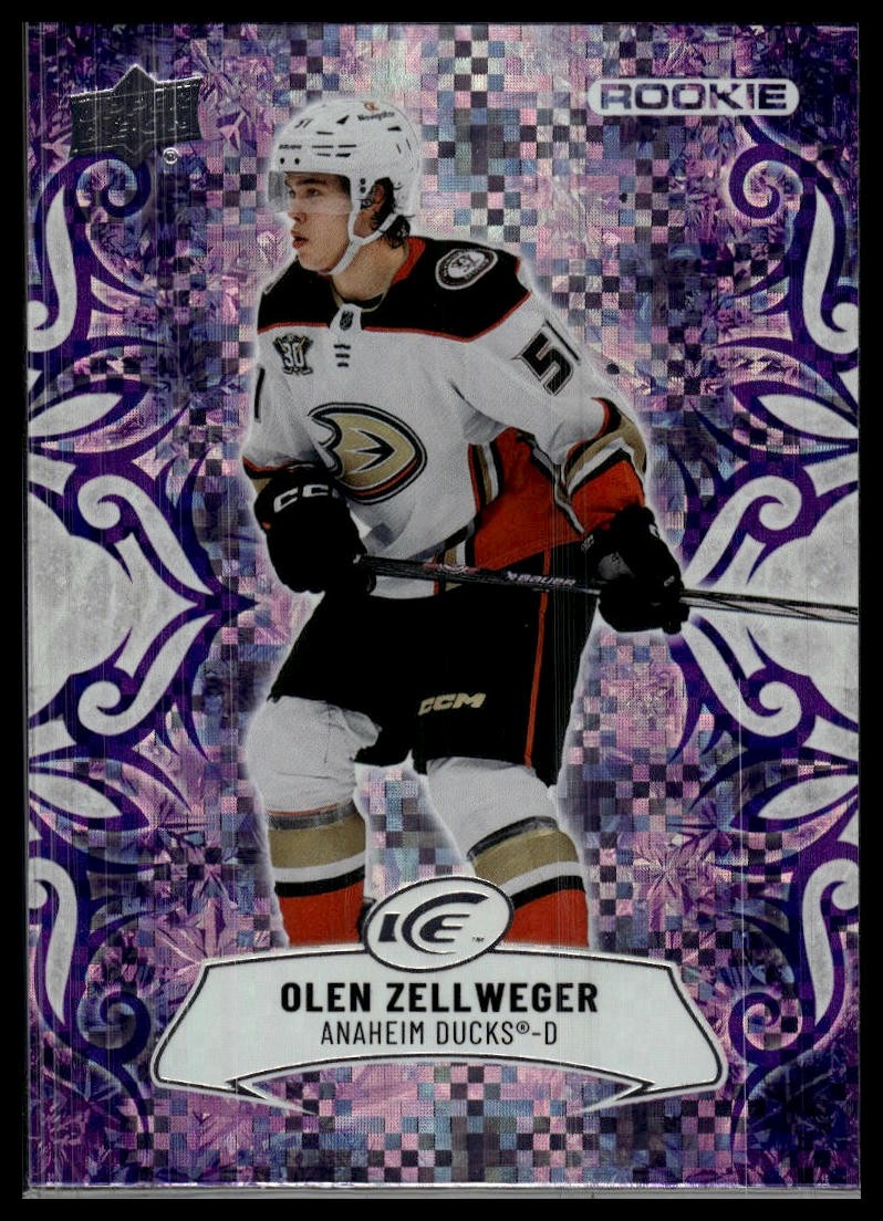2024-25 Upper Deck Ice #103 Olen Zellweger Purple RC