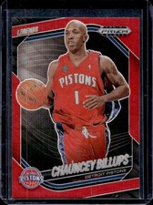 2024-25 Panini Prizm Black Chauncey Billups Legends Ruby Wave Prizm #274