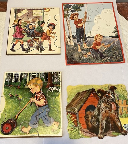 Vintage Lot of 4 Puzzle,Palyskool, Statemeyer Syndicate1958 #M - Picture 1 of 18