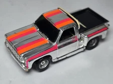 Tyco Silverstreak Chevy Step Side Chrome Truck HO Scale Slot Car