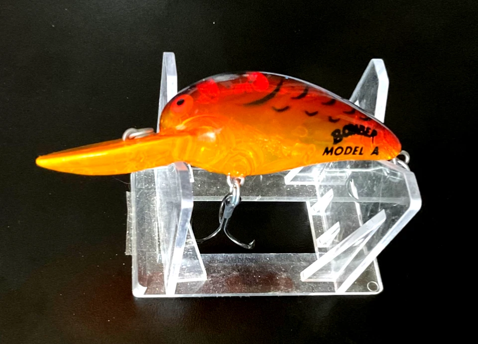 Bombardero Larry Nixon Modelo A Señuelo de Pesca Rattlin CALIENTE TRANSLÚCIDO ROJO CANGREJO DE RÍO Foto 2 de 4