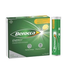 Berocca Energy Mango Orange Effervescent Tablets, Vitamins B  C   60ct