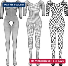 3 Packs Women Fishnet Bodysuits Mesh BodyStocking Fishnet Lingerie
