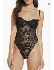 Oh La La Cheri Black High Leg Underwire Lace Teddy