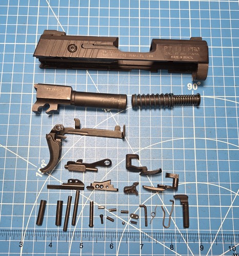 TAURUS PT-111 PRO MILLENNIUM 9MM SLIDE, BARREL, PINS, SPRINGS, AND TRIGGER