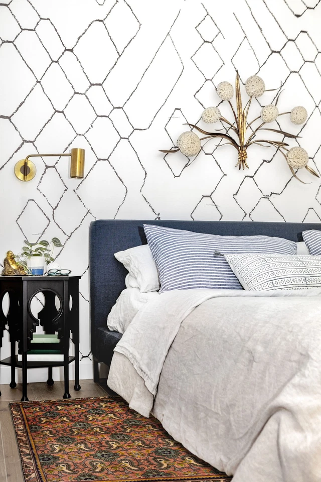 Alfombra tradicional vintage anudada a mano de 3'3" x 4'9" alfombra de lana oriental Foto 2 de 4