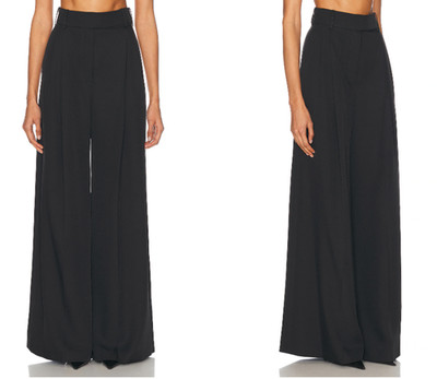 Alexandre Vauthier Pants oversized wide leg Black high waisted 36EUR (S) US $792