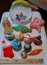 Assorted Christmas LOT  Holiday Decor Ornaments Random Miscellaneous 