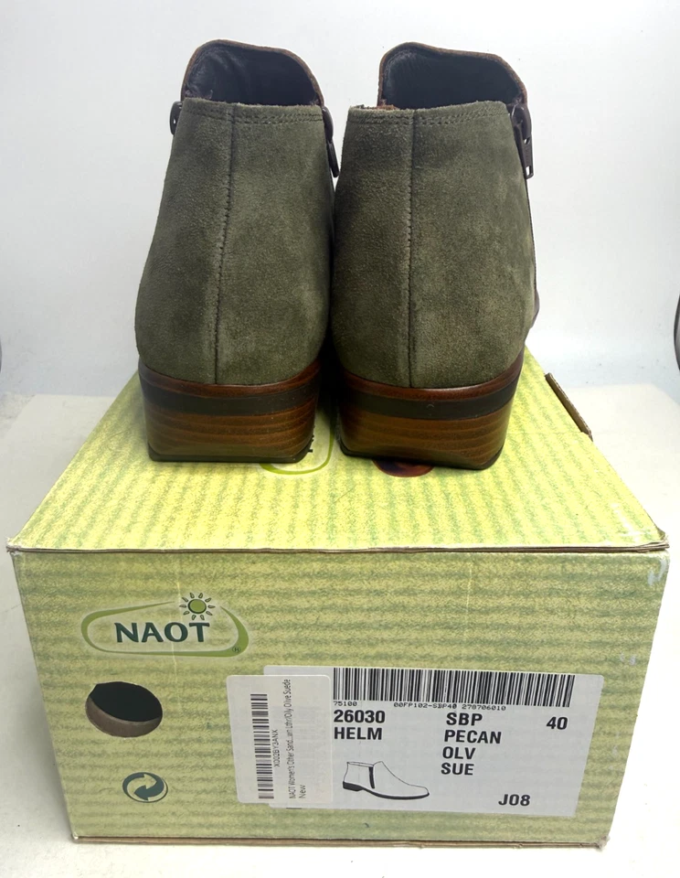 NAOT Calzado Mujer Casco Bota Necana Oliva Gamuza, Talla - 9 M EE. UU. Foto 4 de 4