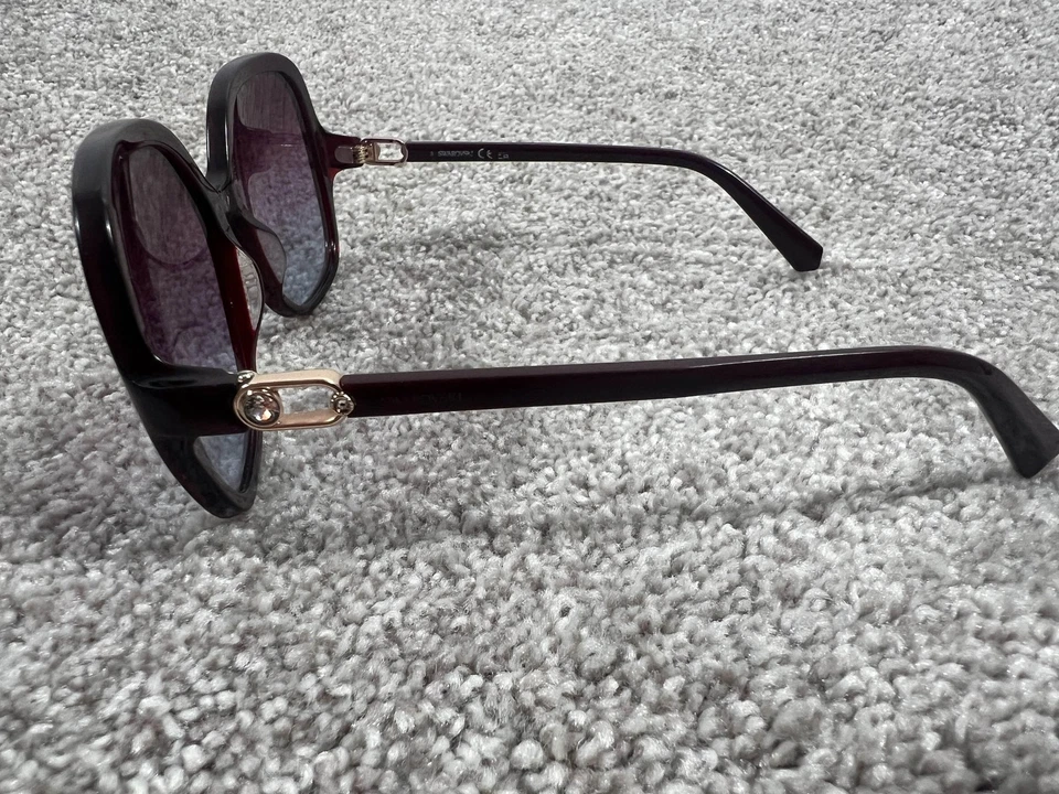 Gafas de sol Swarovski para mujer de gran tamaño borgoña púrpura degradado cristal SK312 Foto 4 de 4