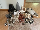 Vintage Kenner Star Wars action figure parts lot tie fighter x wing micro c-3po