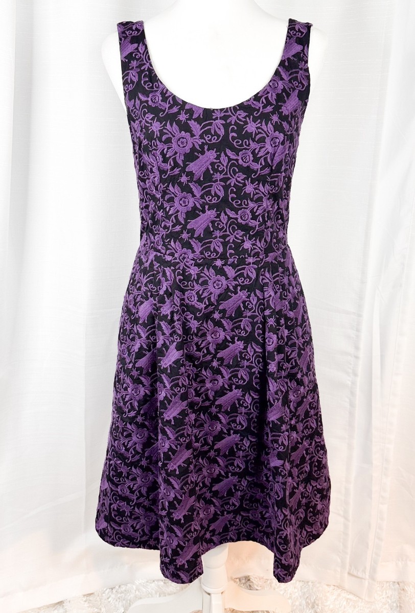 betsey johnson fit and flare dress 00’s Turquoise Multicolor Strap Print Dress Fit & Flare By Betsey Johnson main image 0