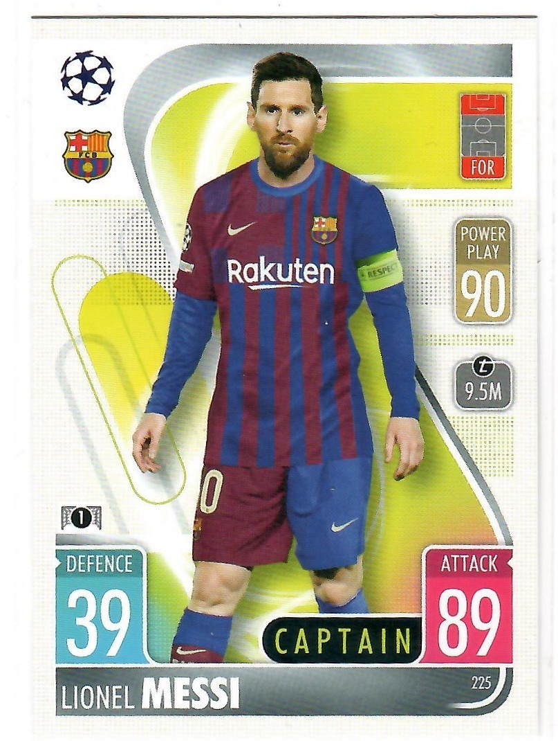 Lionel Messi 2021-22 Topps Match Attax Champions & Europa League #225