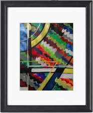 Abstract art original unframed acrylic painting on 11 x 14 inch heavy paper.