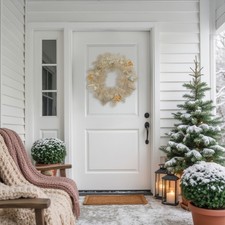Northlight 24" Glitter Gold Pomegranate Apple Pine Cone Berry Christmas Wreath