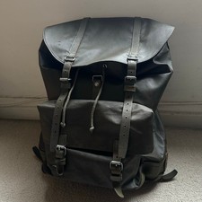 Swiss Army 1970s Rubberized Leather Green Mountain Rucksack Bag