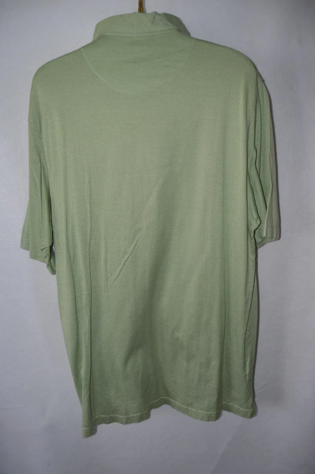 Camisa Polo Harold Powell Para Hombre XL Manga Corta Verde Espiga Algodón Foto 2 de 4