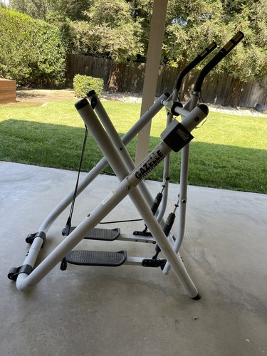 Elliptical exercise machine used and weathered