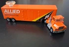Vintage 1980 Hot Wheels Steering Rigs Mack And Allied Van Trailer Orange