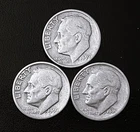 1949  P-D-S 10c SILVER Roosevelt Dimes,  Year Set.     (R253)