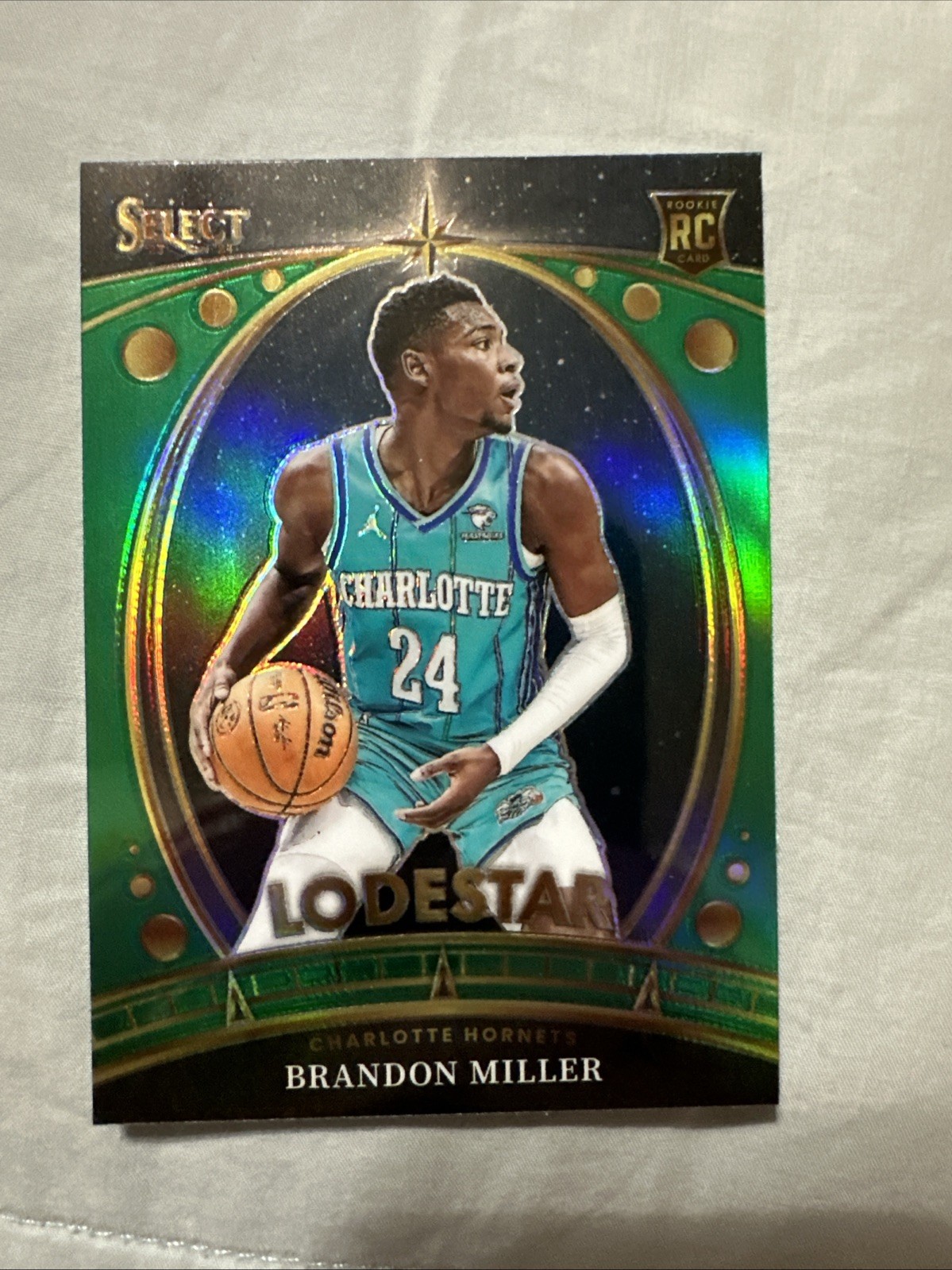 Brandon Miller 2023-24 Select Lodestar Green Prizm RC #3 Charlotte Hornets