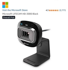 Microsoft LifeCam HD-3000 720p Webcam USB
