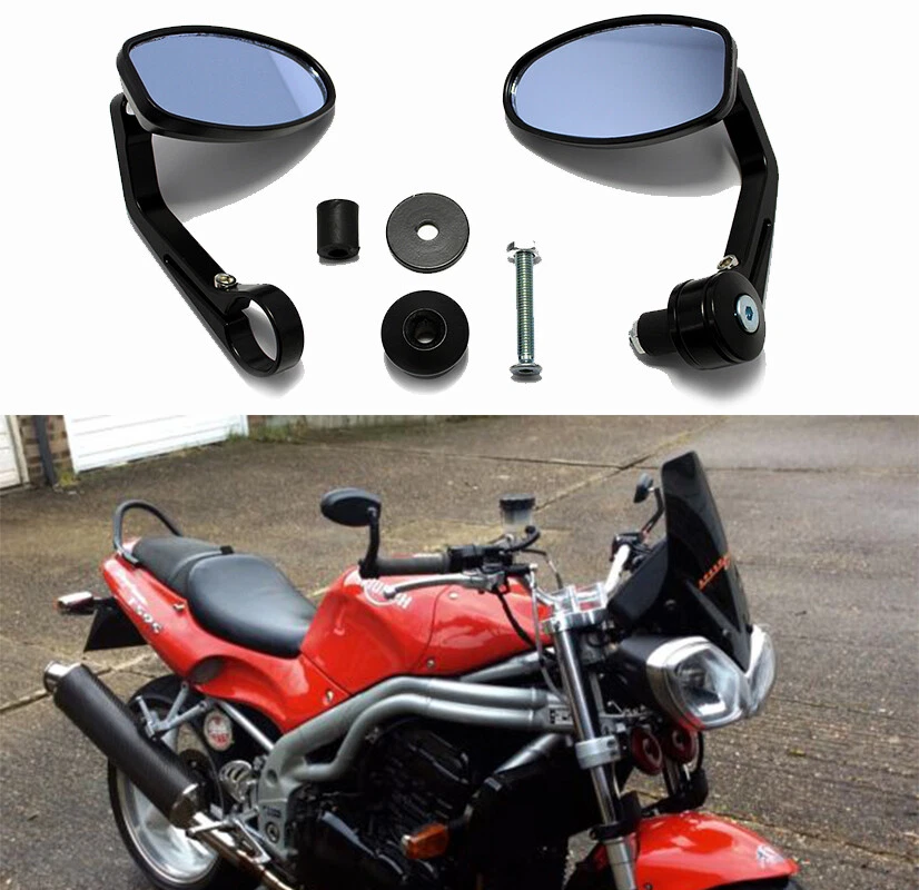 Espejos retrovisores negros de manillar de 7/8" para motocicleta SUZUKI SV650 SUZUKI GS550 EE. UU. Foto 3 de 4