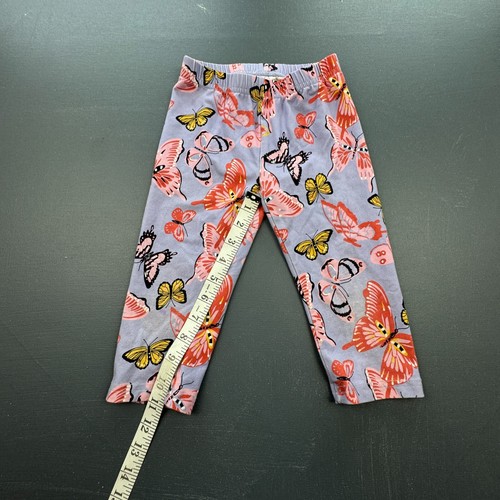 Hanna Andersson Leggings Girls Size 110cm 5 Purple Butterfly Print Soft Pants - Picture 4 of 8