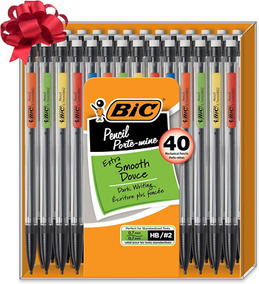 40pcs Xtra Smooth Mechanical Pencils w/ Erasers,Medium Point 0.7Mm-Everyday Writ