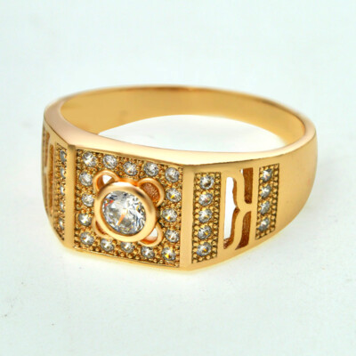 18Kゴールド デザインリング✴︎used ✴︎ 18k Yellow Gold Signet Ring - Vintage 1973 | eBay