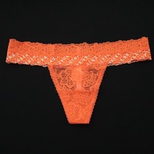 NEW Victoria's Secret VTG PINK 2019 Stretch Lace Floral Thong Panty MEDIUM