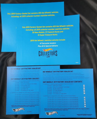Hot Wheels Inventory List Lot 2 Quality Control Documents 2019 Factory NOS