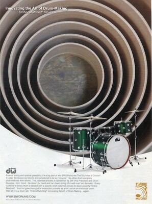 2013 Print Ad of DW Drum Workshop Collector's Series Kit Timber Matched Shells