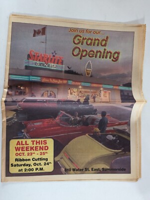 Vintage 1998 Newspaper Insert On Starlite Diner Summerside PEI  Journal Pioneer