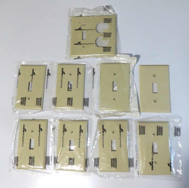 9 Leviton Ivory Wall Swichplates