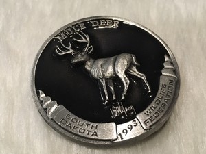 mule deer belt buckle