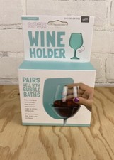 Sipski Wine Holder For Bubble Bath Seafoam Green Shower Grip Cling Wine Holder