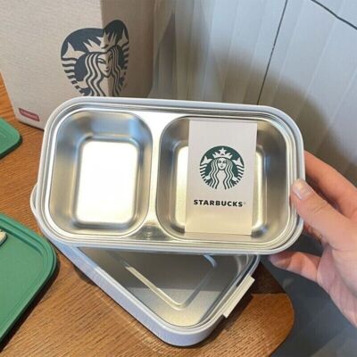 極美品✨海外限定レア　Starbucks THERMOS コラボ　ランチボックス Starbucks Limited Edition Double Layer Lunch Box Gift