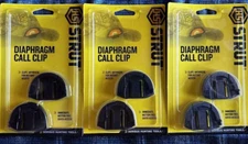 Lot Of 3 Hunters Specialties HS Strut Diaphragm Call Clips 2 Packs 6 Clips Total