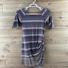 Intimately Free People Womens Dress Bodycon Ruched Boho Striped Medium