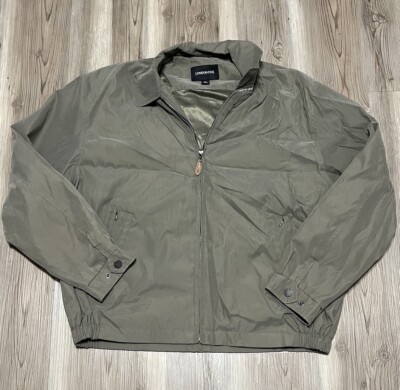 London Fog Mens Size XL Brown Zip Front Bomber Jacket Dual Pockets