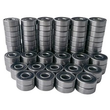 100 PCS 608-2RS Ball Bearing Double Rubber Sealed Shielded Miniature Deep Groove